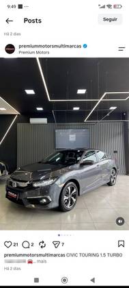 HONDA CIVIC 1.5 16V TURBO GASOLINA TOURING 4P CVT