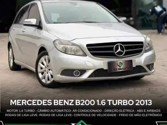 MERCEDES-BENZ-B 200-1.6 TURBO GASOLINA 4P AUTOMÁTICO MERCEDES-BENZ-B 200-2013