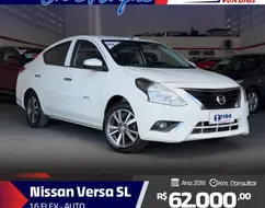 NISSAN VERSA 1.6 16V FLEX SL 4P XTRONIC NISSAN VERSA 1.6 16V FLEX SL 4P XTRONIC