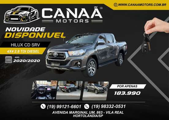 TOYOTA-HILUX-2.8 SRX 4X4 CD 16V DIESEL 4P AUTOMÁTICO TOYOTA-HILUX-2020