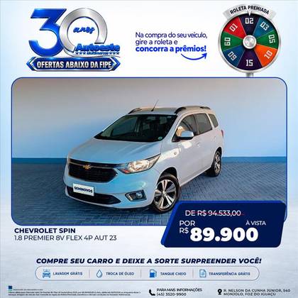 CHEVROLET SPIN 1.8 PREMIER 8V FLEX 4P AUTOMÁTICO