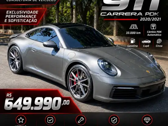 PORSCHE-911-3.0 24V H6 GASOLINA CARRERA PDK PORSCHE-911-2020