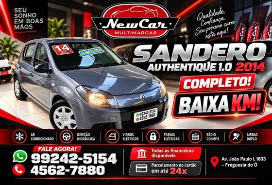 RENAULT SANDERO 1.0 AUTHENTIQUE 16V FLEX 4P MANUAL