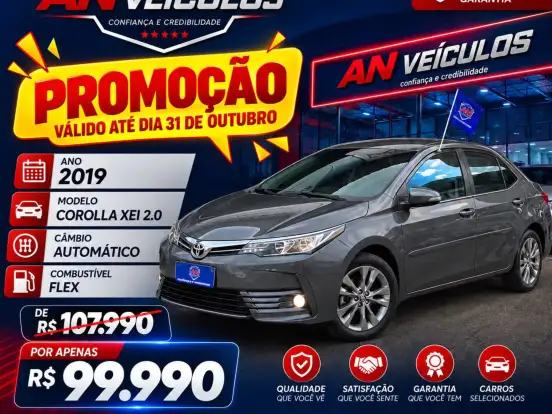 TOYOTA-COROLLA-2.0 XEI 16V FLEX 4P AUTOMÁTICO TOYOTA-COROLLA-2018