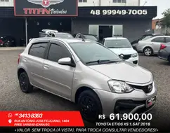 TOYOTA ETIOS 1.5 XS 16V FLEX 4P AUTOMÁTICO TOYOTA ETIOS 1.5 XS 16V FLEX 4P AUTOMÁTICO