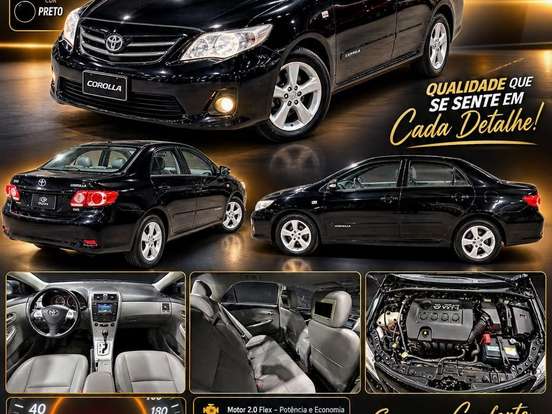 TOYOTA-COROLLA-2.0 XEI 16V FLEX 4P AUTOMÁTICO TOYOTA-COROLLA-2012
