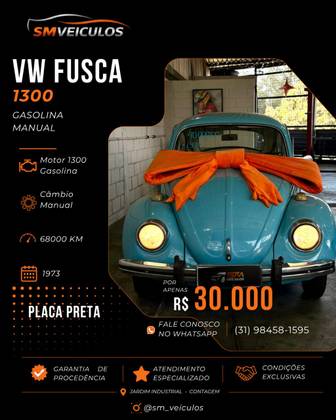 VOLKSWAGEN FUSCA 1.3 8V ÁLCOOL 2P MANUAL
