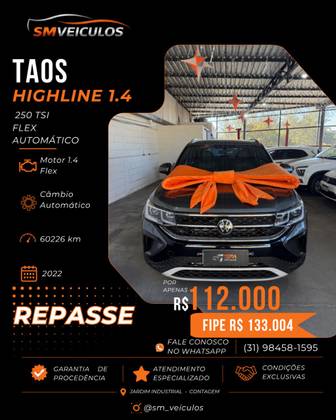 VOLKSWAGEN TAOS 1.4 250 TSI TOTAL FLEX HIGHLINE AUTOMÁTICO