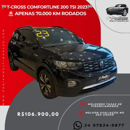 VOLKSWAGEN T-CROSS 1.0 200 TSI TOTAL FLEX COMFORTLINE AUTOMÁTICO