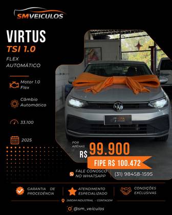 VOLKSWAGEN VIRTUS 1.0 170 TSI AUTOMÁTICO