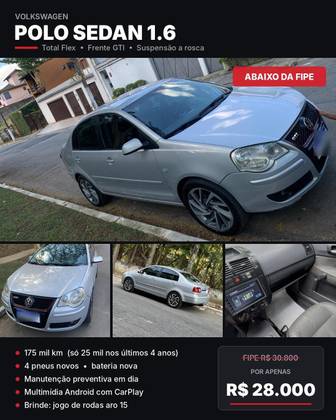 VOLKSWAGEN POLO SEDAN 1.6 MI 8V FLEX 4P MANUAL