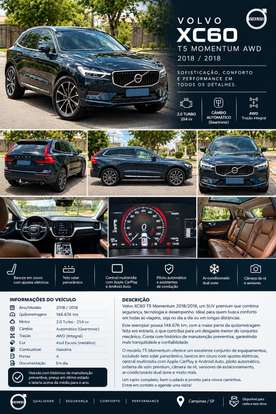 VOLVO-XC60-2.0 T5 GASOLINA MOMENTUM AWD GEARTRONIC VOLVO-XC60-2018
