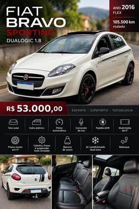 FIAT BRAVO 1.8 SPORTING 16V FLEX 4P AUTOMATIZADO