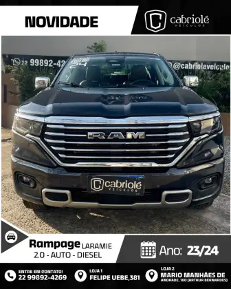 RAM RAMPAGE 2.0 TURBO DIESEL LARAMIE 4X4 AUTOMÁTICO