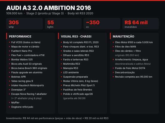AUDI-A3-2.0 TFSI SEDAN AMBITION 16V GASOLINA 4P S-TRONIC AUDI-A3-2015