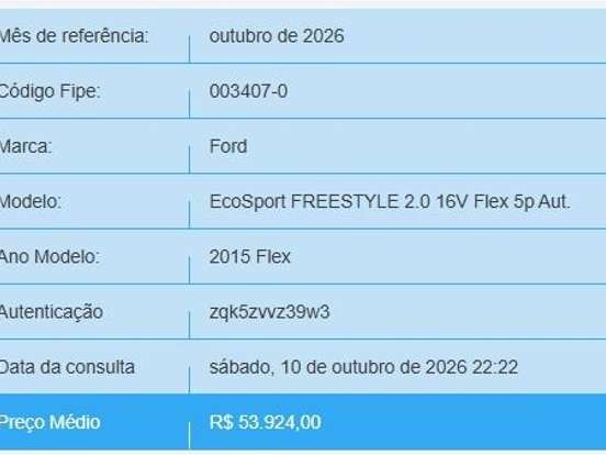 FORD-ECOSPORT-2.0 FREESTYLE 16V FLEX 4P POWERSHIFT FORD-ECOSPORT-2015
