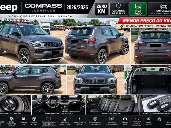 JEEP-COMPASS-1.3 T270 TURBO FLEX LONGITUDE AT6 JEEP-COMPASS-2026