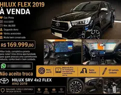 TOYOTA HILUX 2.7 SRV 4X2 CD 16V FLEX 4P AUTOMÁTICO TOYOTA HILUX 2.7 SRV 4X2 CD 16V FLEX 4P AUTOMÁTICO