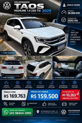 VOLKSWAGEN TAOS 1.4 250 TSI TOTAL FLEX HIGHLINE AUTOMÁTICO