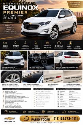 CHEVROLET EQUINOX 2.0 16V TURBO GASOLINA PREMIER AWD AUTOMÁTICO