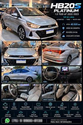 HYUNDAI HB20S 1.0 TGDI FLEX PLATINUM PLUS AUTOMÁTICO