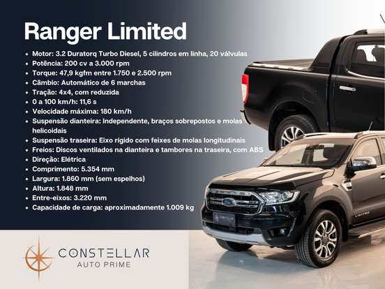 FORD-RANGER-3.2 LIMITED 4X4 CD 20V DIESEL 4P AUTOMÁTICO FORD-RANGER-2019