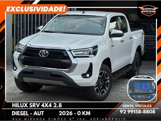 TOYOTA HILUX 2.8 D-4D TURBO DIESEL CD SRV 4X4 AUTOMÁTICO