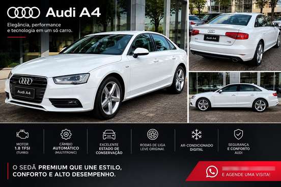 AUDI-A4-1.8 TFSI ATTRACTION GASOLINA 4P MULTITRONIC AUDI-A4-2015