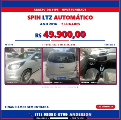 CHEVROLET SPIN 1.8 LTZ 8V FLEX 4P AUTOMÁTICO