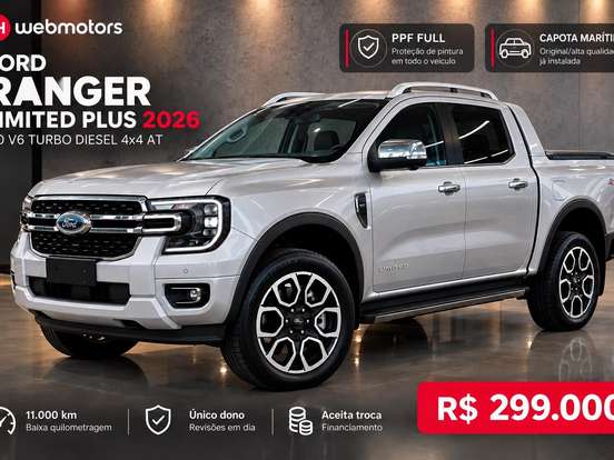 FORD-RANGER-3.0 V6 TURBO DIESEL CD LIMITED 4X4 AUTOMÁTICO FORD-RANGER-2026