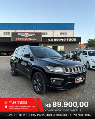 JEEP-COMPASS-2.0 16V FLEX LONGITUDE AUTOMÁTICO JEEP-COMPASS-2018