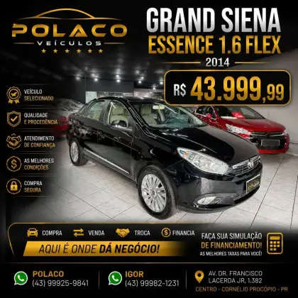 FIAT GRAND SIENA 1.6 MPI ESSENCE 16V FLEX 4P MANUAL