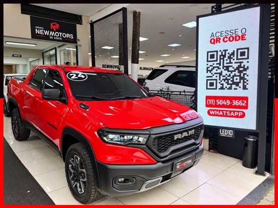 RAM RAMPAGE 2.0 HURRICANE 4 TURBO GASOLINA REBEL 4X4 AUTOMÁTICO