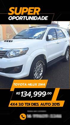 TOYOTA HILUX SW4 3.0 SRV 4X4 16V TURBO INTERCOOLER DIESEL 4P AUTOMÁTICO