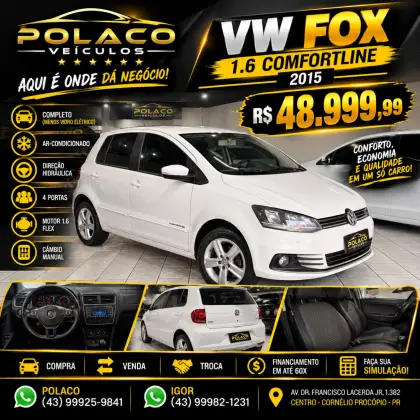 VOLKSWAGEN FOX 1.6 MSI COMFORTLINE 8V FLEX 4P MANUAL