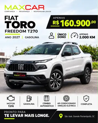 FIAT TORO 1.3 TURBO 270 FLEX FREEDOM AT6