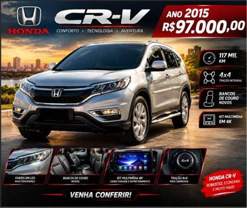 HONDA CRV 2.0 EXL 4X4 16V FLEX 4P AUTOMÁTICO