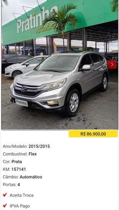 HONDA-CRV-2.0 EXL 4X4 16V FLEX 4P AUTOMÁTICO HONDA-CRV-2015