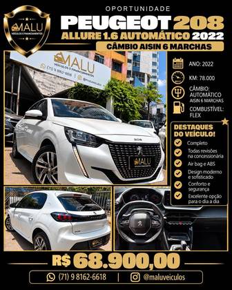 PEUGEOT 208 1.6 16V FLEX ALLURE AT6