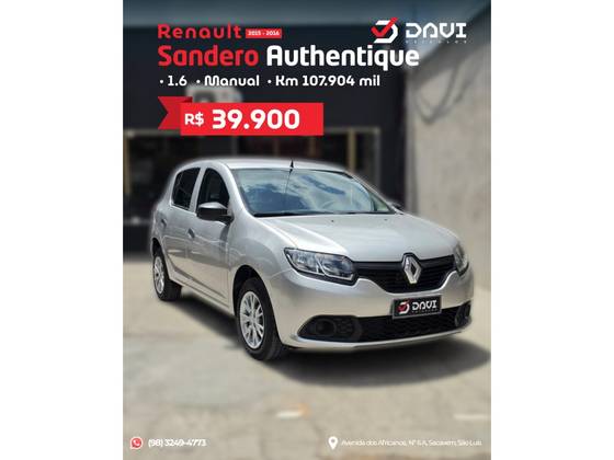 RENAULT SANDERO 1.0 AUTHENTIQUE 16V FLEX 4P MANUAL