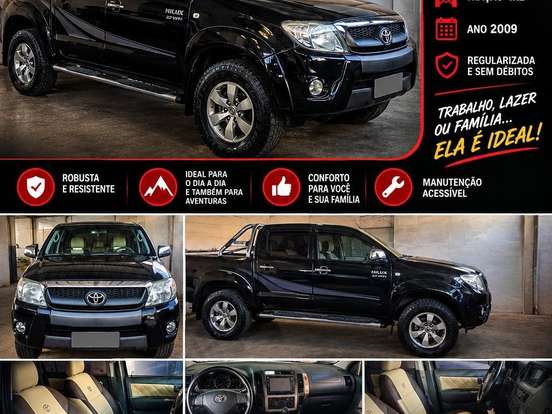 TOYOTA-HILUX-2.7 SR 4X2 CD 16V GASOLINA 4P MANUAL TOYOTA-HILUX-2009