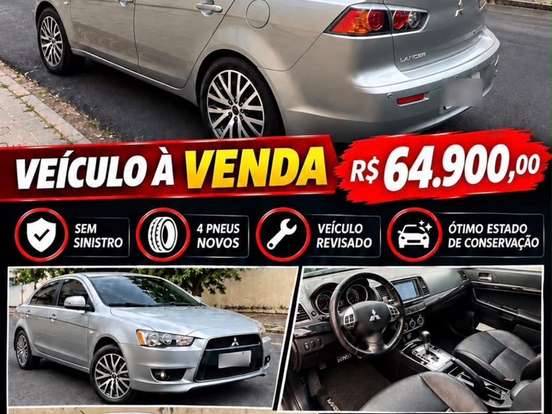 MITSUBISHI-LANCER-2.0 HLE 16V GASOLINA 4P AUTOMÁTICO MITSUBISHI-LANCER-2016
