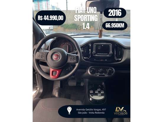 FIAT-UNO-1.4 EVO SPORTING SE BLUE EDITION 8V FLEX 4P AUTOMATIZADO FIAT-UNO-2015