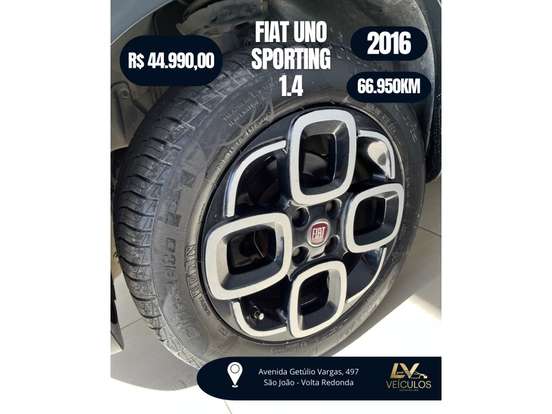 FIAT-UNO-1.4 EVO SPORTING SE BLUE EDITION 8V FLEX 4P AUTOMATIZADO FIAT-UNO-2015