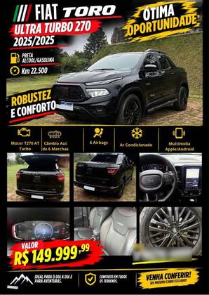 FIAT TORO 1.3 TURBO 270 FLEX ULTRA AT6
