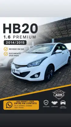 HYUNDAI-HB20-1.6 PREMIUM 16V FLEX 4P MANUAL HYUNDAI-HB20-2014