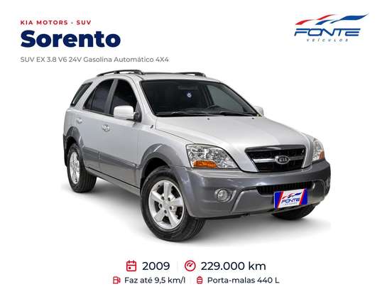 KIA-SORENTO-3.8 EX 4X4 V6 24V GASOLINA 4P AUTOMÁTICO KIA-SORENTO-2009