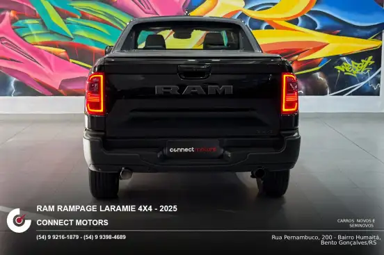 RAM-RAMPAGE-2.0 HURRICANE 4 TURBO GASOLINA LARAMIE 4X4 AUTOMÁTICO RAM-RAMPAGE-2024