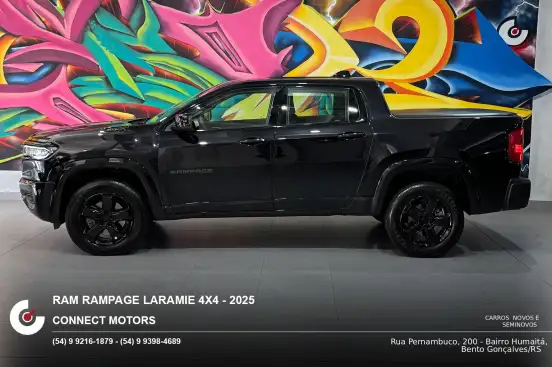 RAM-RAMPAGE-2.0 HURRICANE 4 TURBO GASOLINA LARAMIE 4X4 AUTOMÁTICO RAM-RAMPAGE-2024