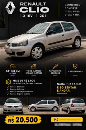 RENAULT CLIO 1.0 16V FLEX 2P MANUAL